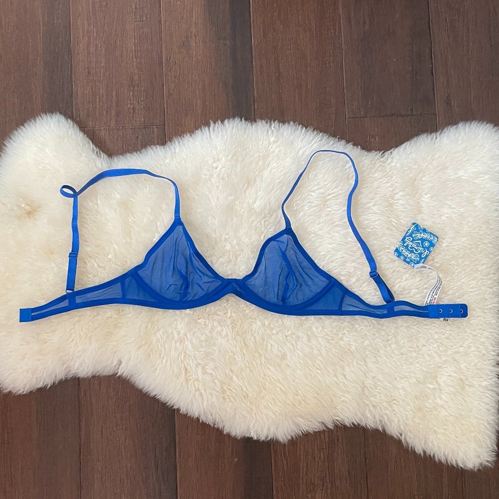 NWT! Free People Intimately blue full mesh bra size 32B